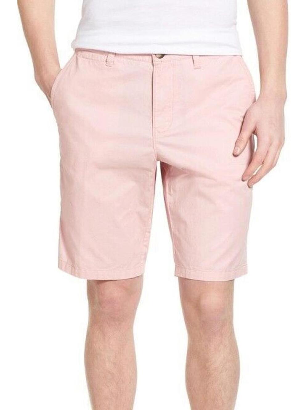 BALLARD 1901 Men’s Slim Fit Pink Breath Washed 9" Shorts Size 38